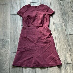 Ann Taylor Burgundy Midi Dress